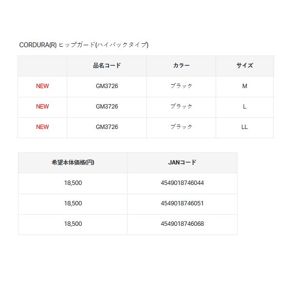 Gamakatsu（がまかつ） （24年3月新商品） コーデュラ(R) ヒップガード