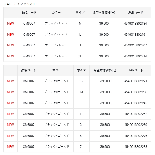 Gamakatsu（がまかつ） （26年3月新商品） フローティングベスト GM
