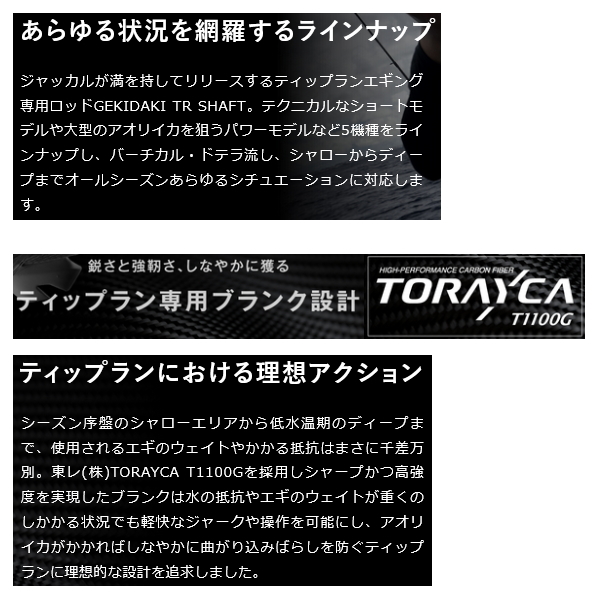 JACKALL（ジャッカル） （25年11月新商品） ゲキダキTR シャフト GDTR