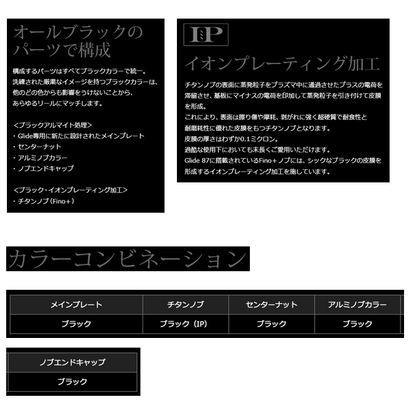 シマノ右】LIVRE リブレ Glide 87 オールブラック 亀山市/有限