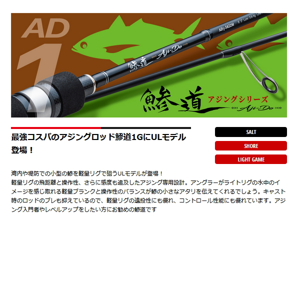 Major Craft（メジャークラフト） （25年7月新商品） 鯵道 1G アジング