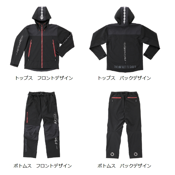 釣武者 フィッシングウェア 3Dストレッチウィンドガードスーツ Script Ver.  M 釣武者 3Dストレッチウィンドガードスーツ スクリプト Ver.(バージョン