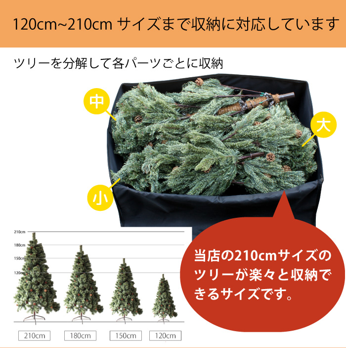 クリスマスツリー 収納バッグ 収納ボックス 折りたたみ式 大容量