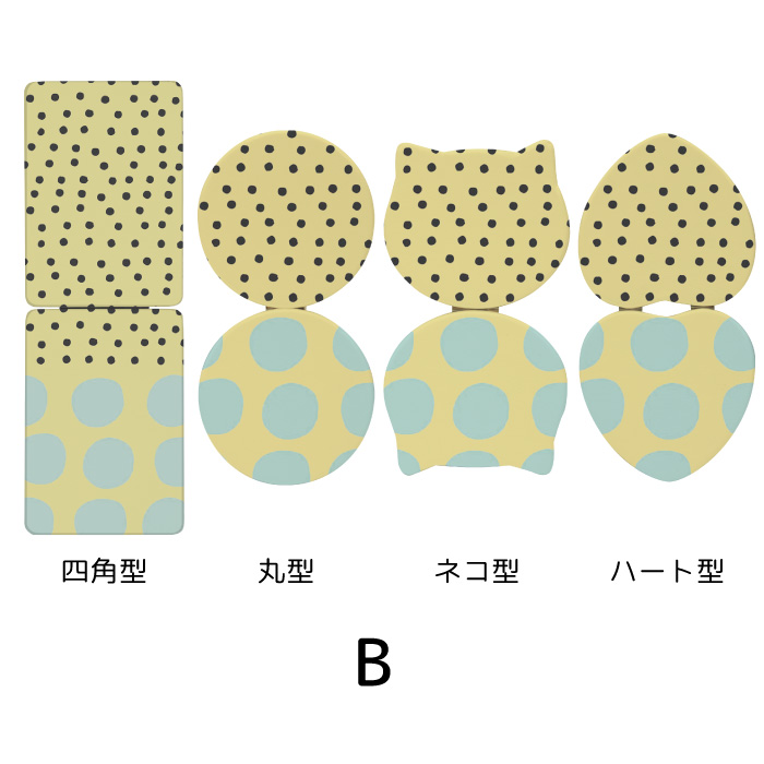 ミラー 手鏡 折りたたみ コンパクト 拡大鏡 プレゼント おしゃれ 水玉