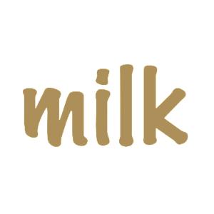 カッティングステッカー milk サイズ選択可 ミルク 牛乳 キッチン 容器