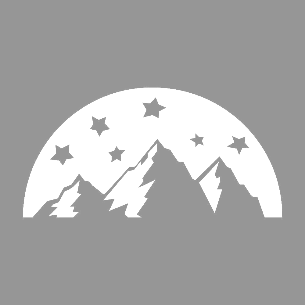 カッティングステッカー 山と星空 サイズ選択可 キャンプ 山 自然