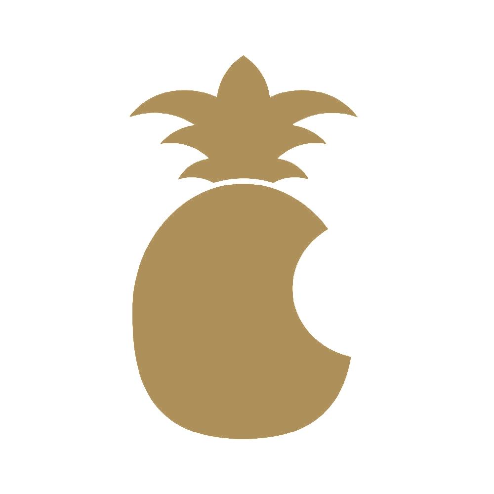 カッティングステッカー パインアップルマーク サイズ選択可 apple アップル パイナップル おもしろ｜fuji-works｜05