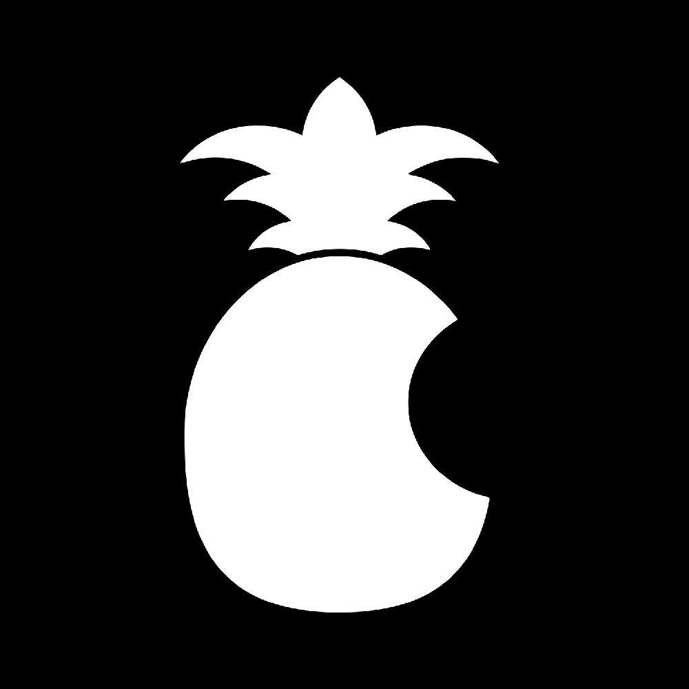 カッティングステッカー パインアップルマーク サイズ選択可 apple アップル パイナップル おもしろ｜fuji-works｜02
