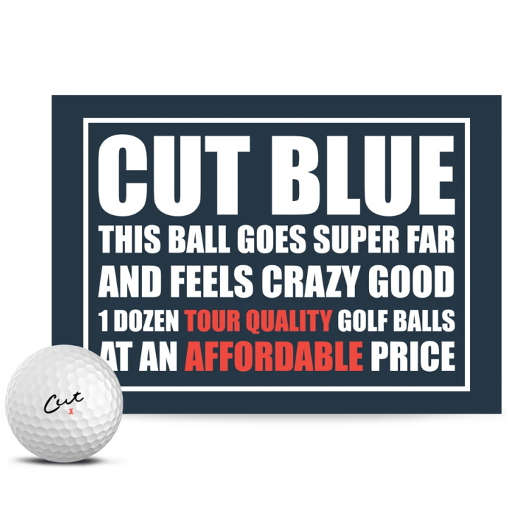 「送料無料(北海道・沖縄を除く)」カットゴルフ CUT GOLF カットブルー CUT BLUE 4ピース ゴルフボール 1ダース(12球入り) US仕様「あすつく対応」