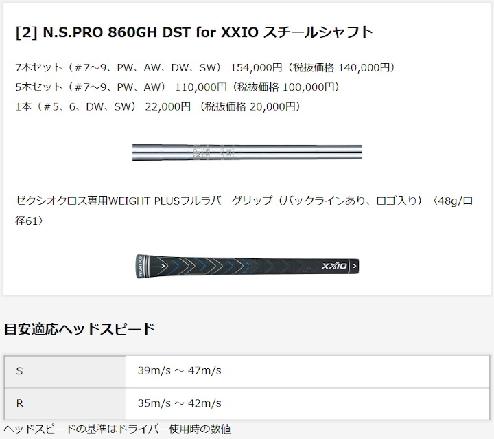 XXIO CROSS 右用 ダンロップ 2 ゼクシオクロス2 アイアンセット
