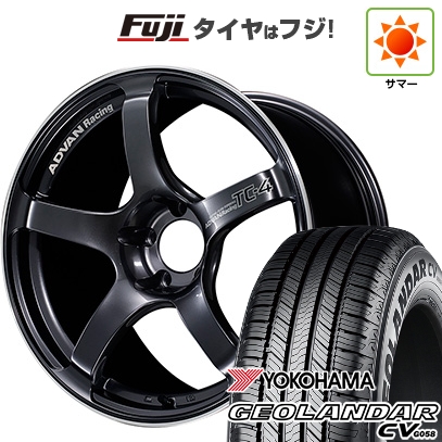 【新品国産車用5穴100】 | 夏タイヤ ホイール4本セット | 225/60R17 | ヨコハマ ジオランダー CV G058 | ヨコハマ アドバンレーシング TC-4 | 7.5J 17インチ