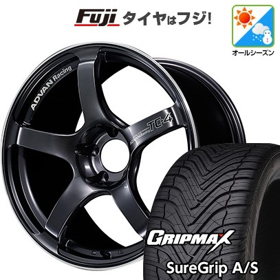 新品国産車用 5穴114.3車 オールシーズンタイヤ ホイール4本セット 225/40R18 グリップマックス シュアグリップA/S(限定) ヨコハマ ADVAN Racing TC4 18インチ