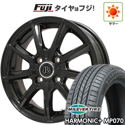 【新品 軽自動車】N-BOX タント スペーシア 夏タイヤ ホイール4本セット 165/55R15 ミレバー ハーモニック プラス MP070(限定) ボレアノ9 15インチ