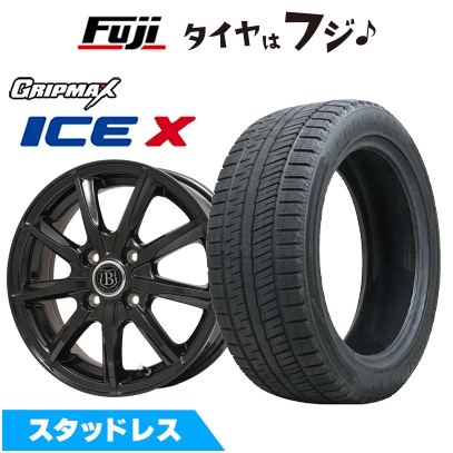 新品国産車用 5穴114.3車  スタッドレスタイヤ ホイール４本セット 215/60R17 GRIP MAX アイスX BSW (限定) ブランドルライン ボレアノ9 17インチ
