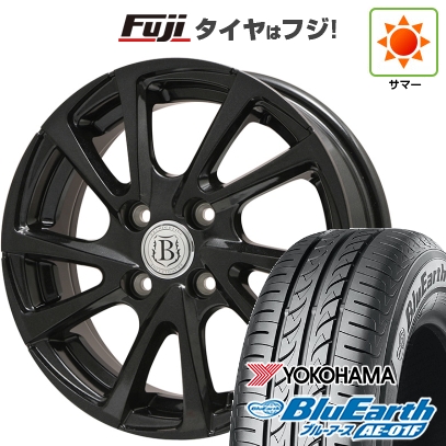 【新品】セレナ | 夏タイヤ ホイール4本セット | 195/65R15 | ヨコハマ ブルーアース AE-01F | ブランドルライン ボレアノ10 パールブラック | 6J 15インチ
