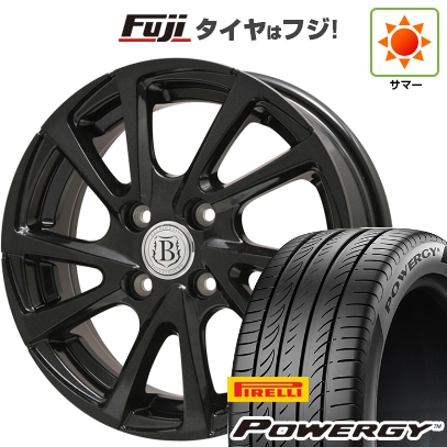 【新品】セレナ | 夏タイヤ ホイール4本セット | 195/65R15 | ピレリ パワジー | ブランドルライン ボレアノ10 パールブラック | 6J 15インチ