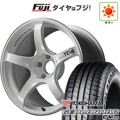 【新品国産車用5穴100】 | 夏タイヤ ホイール4本セット | 225/60R17 | ヨコハマ ジオランダー CV G058 | ヨコハマ アドバンレーシング TC-4 | 7.5J 17インチ