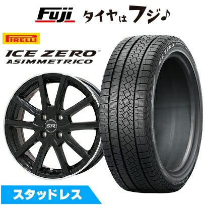 PIRELLI ICEASIMMETRICO ホイール付 4本セット 美品 ICE ASIMMETRICO 【新品国産5穴114.3車】 スタッドレスタイヤ