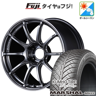 【新品国産車用5穴114.3】 | オールシーズンタイヤ ホイール4本セット | 225/45R18 | マーシャル MH22(限定) | ADVAN Racing RSIII 18インチ