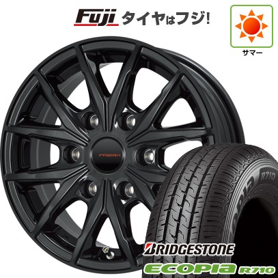 【新品】ハイエース200系 夏タイヤ ホイール4本セット 195/80R15 107/105N ブリヂストン エコピア R710 プレミックス HC2x6 15インチ