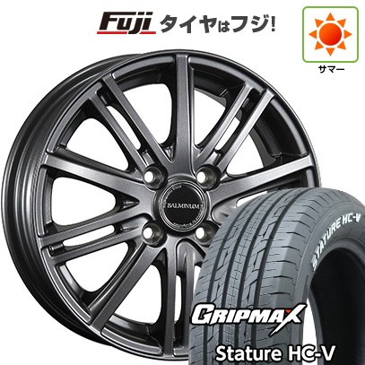 【新品 軽自動車】軽トラ 夏タイヤ ホイール4本セット 145/80R12 80/78Q グリップマックス スタチャー HC-V RWL （限定） ブリヂストン バルミナ BR10 12インチ