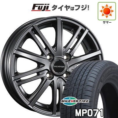 【新品国産車用4穴100】 | 夏タイヤ ホイール4本セット | 185/60R15 | ミレバー ミレコンフォート MP071(限定) | ブリヂストン バルミナ BR10 | 15インチ