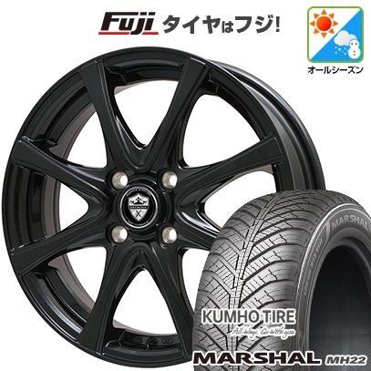 【新品】相応う | オール時期タイア 車輪4本仕掛ける | 185/60R15 | クムホ マーシャル MH22(押さえる) | エステローザ FSV グロス黒いこと | 15in タイヤ、ホイール-車、バイク、自転車