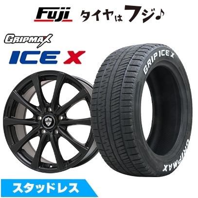 新品国産車用 5穴114.3車 スタッドレスタイヤ ホイール４本セット 225/50R18 グリップマックス アイスX RWL ホワイトレター エルベ エステローザFSV 18インチ