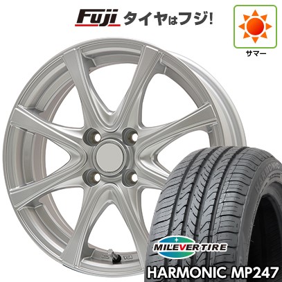【新品 軽自動車】エブリイワゴン サマータイヤ ホイール4本セット 165/50R15 ミレバー ハーモニック MP247(限定) エルベ エステローザFSV 15インチ