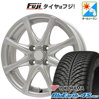 【新品 軽自動車】N-BOX タント ワゴンR オールシーズンタイヤ ホイール4本セット 165/55R15 ヨコハマ ブルーアース 4S AW21 エルベ エステローザFSV 15インチ