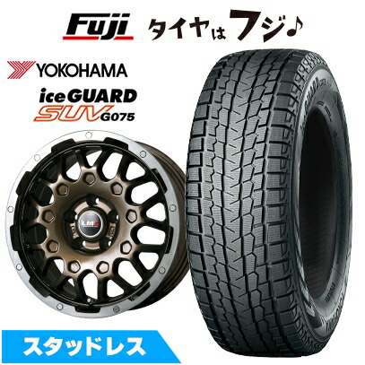 お得【新品】iceGUARD G075 スタッドレスタイヤ1本＋18アルミ② アイスガード SUV G075 【新品国産5穴114.3車】 スタッドレス