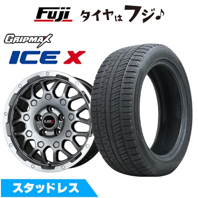 【新品国産車用 5穴114.3車】 スタッドレスタイヤ ホイール4本セット 215/60R17 グリップマックス アイスX BSW(限定) レアマイスター LMG MS-9W 17インチ