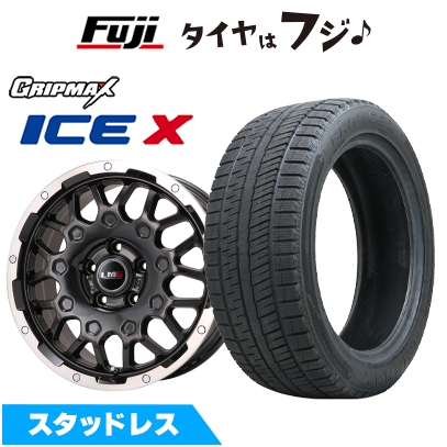 【新品国産車用 5穴114.3車】 スタッドレスタイヤ ホイール4本セット 215/60R17 グリップマックス アイスX BSW(限定) レアマイスター LMG MS-9W 17インチ