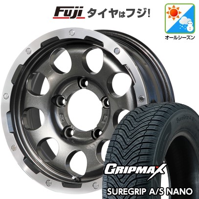 グリップマックス - 【新品】ジムニー オール時季タイア 銀輪4本仕かける 175/80R16 シュアグリップA/S ナノ(押さえる) レアマイスター LMG CS-9 16in