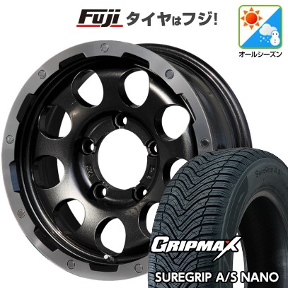 【新品】ジムニーシエラ オールシーズンタイヤ ホイール4本セット 195/80R15 グリップマックス SUREGRIP A/S NANO(限定) レアマイスター LMG CS-9 15インチ