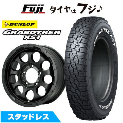 【新品】ジムニー スタッドレスタイヤ ホイール4本セット 185/85R16 ダンロップ グラントレック XS1 RWL ホワイトレター レアマイスター LMG CS-9 16インチ