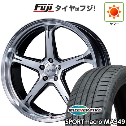 【新品国産車用 5穴114.3車】 夏タイヤ ホイール４本セット 255/35R20 ミレバー スポーツマクロ MA349（限定） エムズスピード FORGEDデザイン 888 20インチ