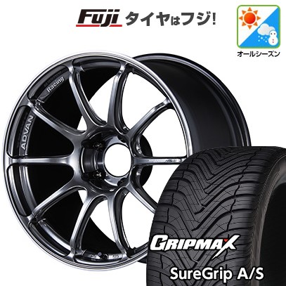 グリップマックス - 新品国産車用 5穴114.3車 オール時期タイア 車輪4本仕掛ける 225/45R18 GRIPMAX シュアグリップA/S(押さえる) ヨコハマ アドバンレーシング RSIII 18in タイヤ、ホイール-車、バイク、自転車