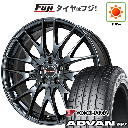 【新品国産車用5穴114.3】 | 夏タイヤ ホイール4本セット | 255/45R20 | ヨコハマ アドバン V61 | ビッグウエイ レイシーン プラバ9M(BMC) | 8.5J 20インチ