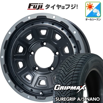 【新品】ジムニーシエラ オールシーズンタイヤ ホイール4本セット 195/80R15 グリップマックス SUREGRIP A/S NANO(限定) レアマイスター LMG DS-10 15インチ
