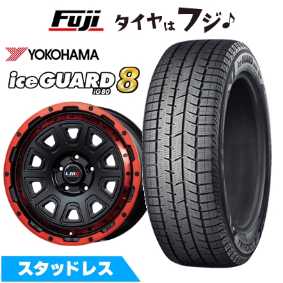 【パンク保証付き】【新品国産車用 5穴114.3車】 スタッドレスタイヤ ホイール4本セット 225/60R17 ヨコハマ アイスガード8 エイトIG80 LMG DS-10 7.5J 17インチ