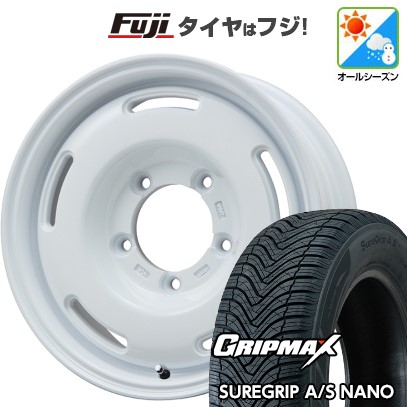 【新品】ジムニーシエラ オールシーズンタイヤ ホイール4本セット 195/80R15 グリップマックス SUREGRIP A/S NANO(限定) プレミックス プディン 15インチ