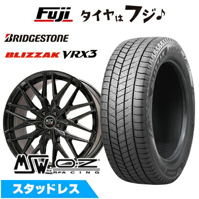 【新品】輸入車用 プジョー5008 2017- スタッドレスタイヤ ホイール４本セット 225/55R18 ブリヂストン ブリザック VRX3 MSW by OZ Racing MSW 50  18インチ