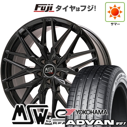 【新品国産車用5穴114.3】 | 夏タイヤ ホイール4本セット | 255/45R20 | ヨコハマ アドバン V61 | MSW by OZ Racing MSW 50(グロスブラック) | 8.5J 20インチ