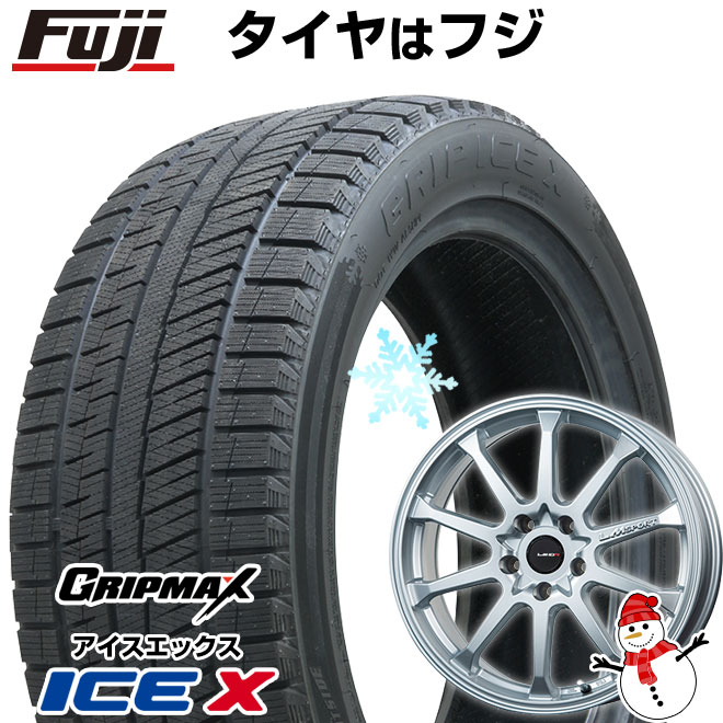 【新品国産車用 5穴100車】 スタッドレスタイヤ ホイール４本セット 225/40R18 GRIP MAX アイスX BSW ブラックサイドウォール(限定) LMスポーツLM-10R 18インチ