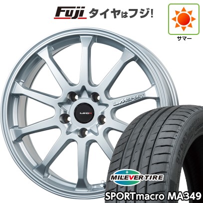 【新品国産車用 5穴100車】 夏タイヤ ホイール4本セット 225/40R18 ミレバー スポーツマクロ MA349（限定） レアマイスター LMスポーツ LM-10R 18インチ