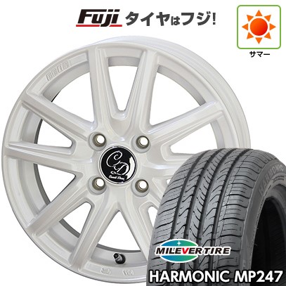 【新品 軽自動車】 サマータイヤ ホイール4本セット 165/55R14 ミレバー ハーモニック MP247(限定) 共豊 デコル カヌレ 14インチ