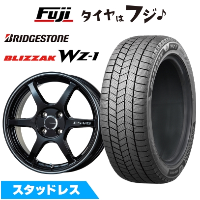 ブリザック - 【新品国産車用 4穴100車】 スタッドレスタイヤ 銀輪4本仕かける 185/55R16 ブリヂストン WZ-1 レアマイスター CS-V6 6J 16in