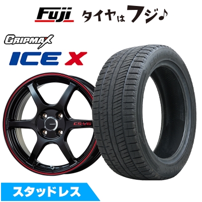 【新品国産車用 5穴114.3車】 スタッドレスタイヤ ホイール4本セット 215/60R17 グリップマックス アイスX BSW(限定) レアマイスター CS-V6 17インチ