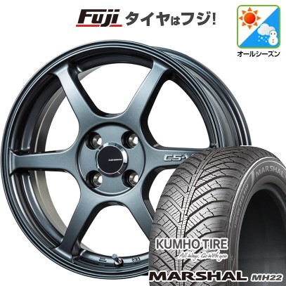 【新品 軽自動車】N-BOX タント スペーシア オールシーズンタイヤ ホイール４本セット 155/65R14 クムホ マーシャル MH22(限定) レアマイスター CS-V6  14インチ